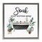 Stupell Industries Soak Worries Away Plants Floater Framed Canvas Wall Art Design by Masey St. Studios